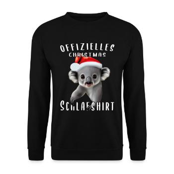 Chemise de Noël officielle Koala - Sweat-shirt Unisexe - noir - Devant - Alina (178cm) & Michal (187cm)