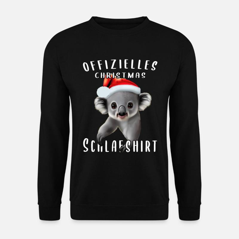 offizielles Christmas Schlafshirt Koala - Unisex Pullover - Schwarz