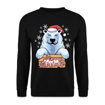 Cadeaux de Noël Noël - Sweat-shirt Unisexe - noir - Devant - Alina (178cm) & Michal (187cm)