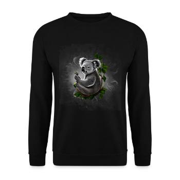 Koalabär - Unisex Pullover - Schwarz - Vorne - Alina (178cm) & Michal (187cm)