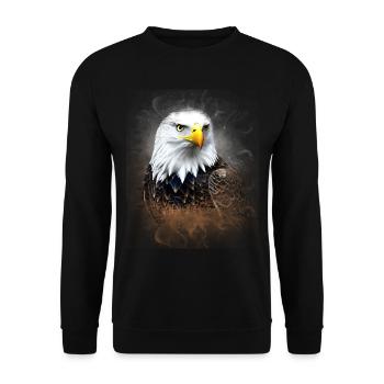Eagle Splash Art - Unisex Sweatshirt - black - Front - Alina (178cm) & Michal (187cm)