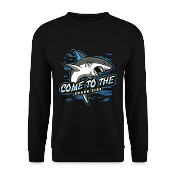 come to the shark side - Unisex Sweatshirt - black - Front - Alina (178cm) & Michal (187cm)