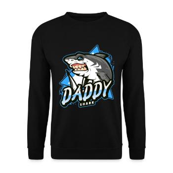 Papa Haifisch - Unisex Pullover - Schwarz - Vorne - Alina (178cm) & Michal (187cm)