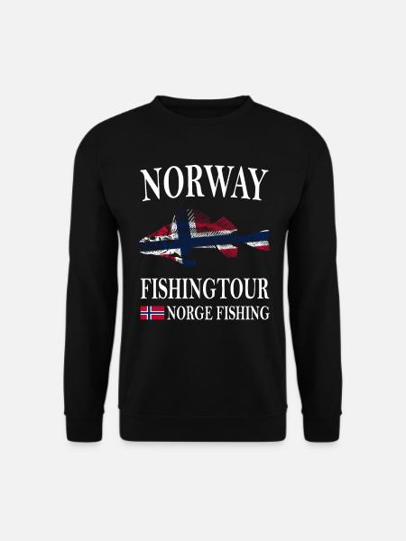 Norway fishing Norway Flag - Unisex Pullover - Schwarz