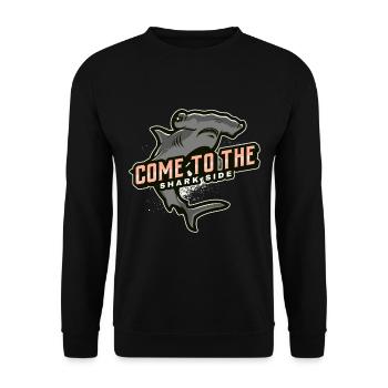 come to the shark side - Unisex Sweatshirt - black - Front - Alina (178cm) & Michal (187cm)