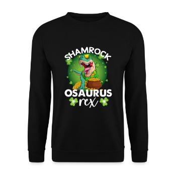 St Paddy's St Patricksday St Patrick Day - Unisex Sweatshirt - black - Front - Alina (178cm) & Michal (187cm)