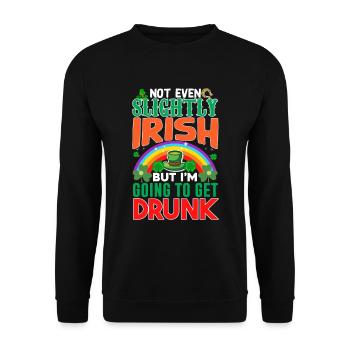 St Paddy's St Patricksday St Patrick Day - Unisex Sweatshirt - black - Front - Alina (178cm) & Michal (187cm)