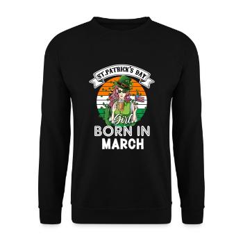 St Paddy’s St Patricksday St Patrick Day - Sweat-shirt Unisexe - noir - Devant - Alina (178cm) & Michal (187cm)