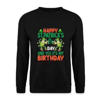 St Paddy’s St Patricksday St Patrick Day - Sweat-shirt Unisexe - noir - Devant - Alina (178cm) & Michal (187cm)