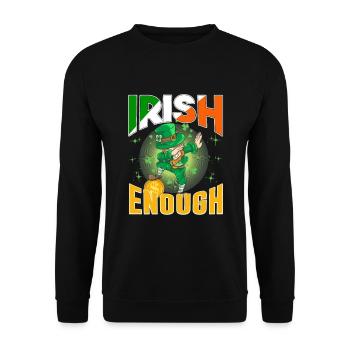 St Paddy’s St Patricksday St Patrick Day - Sweat-shirt Unisexe - noir - Devant - Alina (178cm) & Michal (187cm)
