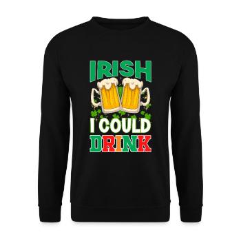 St Paddy’s St Patricksday St Patrick Day - Sweat-shirt Unisexe - noir - Devant - Alina (178cm) & Michal (187cm)
