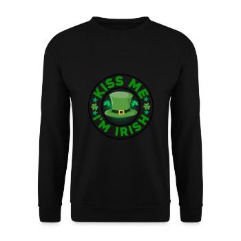 St Paddy's St Patricksday St Patrick Day - Unisex Sweatshirt - black - Front - Alina (178cm) & Michal (187cm)