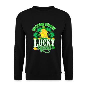 St Paddy's St Patricksday St Patrick Day - Unisex Sweatshirt - black - Front - Alina (178cm) & Michal (187cm)