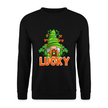 St Paddy's St Patricksday St Patrick Day - Unisex Sweatshirt - black - Front - Alina (178cm) & Michal (187cm)
