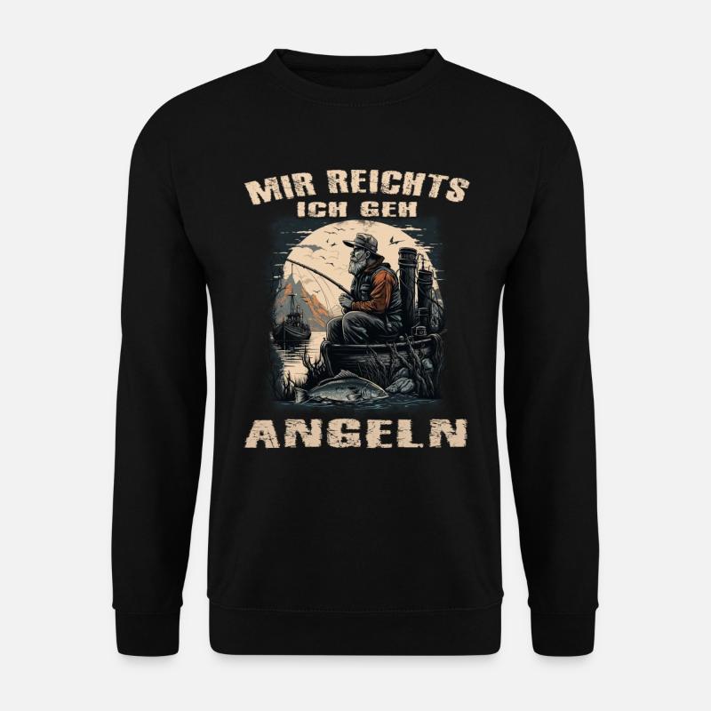 Mir reichts ich geh Angeln - Unisex Pullover - Schwarz