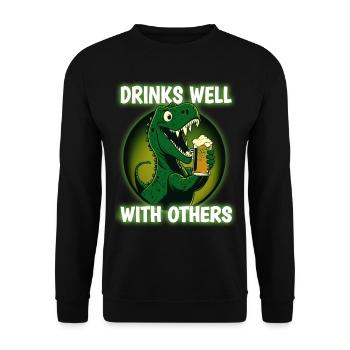 St Paddys St Patricksday St Patrick Day - Unisex Pullover - Schwarz - Vorne - Alina (178cm) & Michal (187cm)
