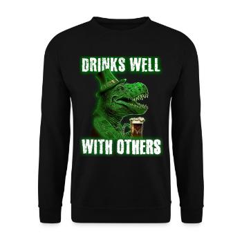 St Paddys St Patricksday St Patrick Day - Unisex Pullover - Schwarz - Vorne - Alina (178cm) & Michal (187cm)