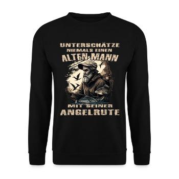 Canne à pêche à la ligne - Sweat-shirt Unisexe - noir - Devant - Alina (178cm) & Michal (187cm)