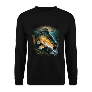 Carp - Unisex Sweatshirt - black - Front - Alina (178cm) & Michal (187cm)