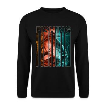 Carp fishing - Unisex Sweatshirt - black - Front - Alina (178cm) & Michal (187cm)
