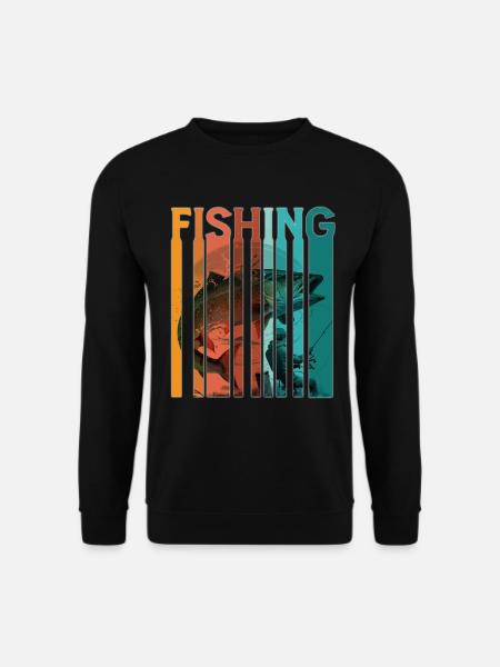 Vintage Angler Retro Angeln Fischer Angel - Unisex Pullover - Schwarz