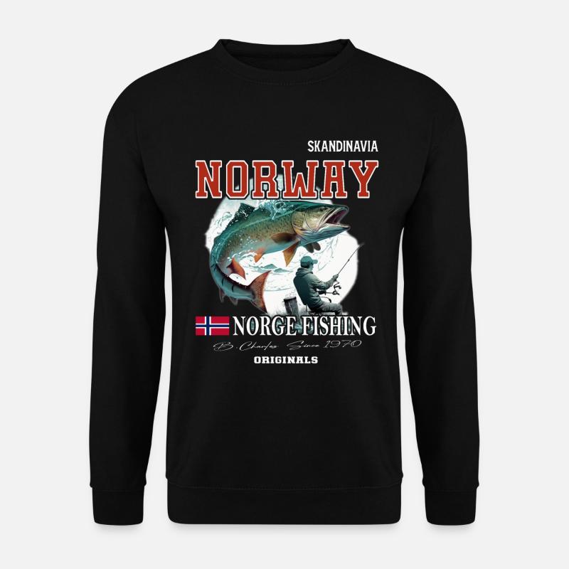 Norway fishing Norway Flag - Unisex Sweatshirt - black