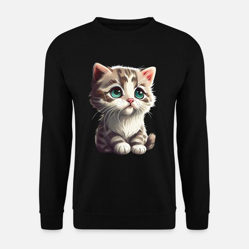 Katze Kätzchen Geschenk - Unisex Pullover - Schwarz