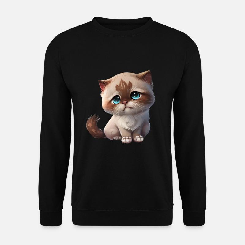 Katze Kätzchen Geschenk - Unisex Pullover - Schwarz