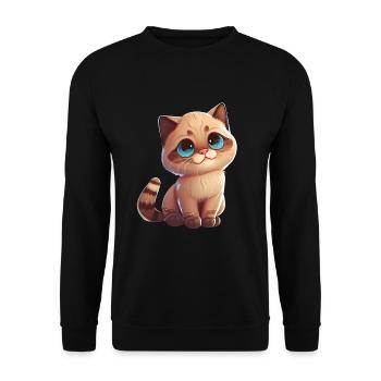Cadeau chaton chat - Sweat-shirt Unisexe - noir - Devant - Alina (178cm) & Michal (187cm)