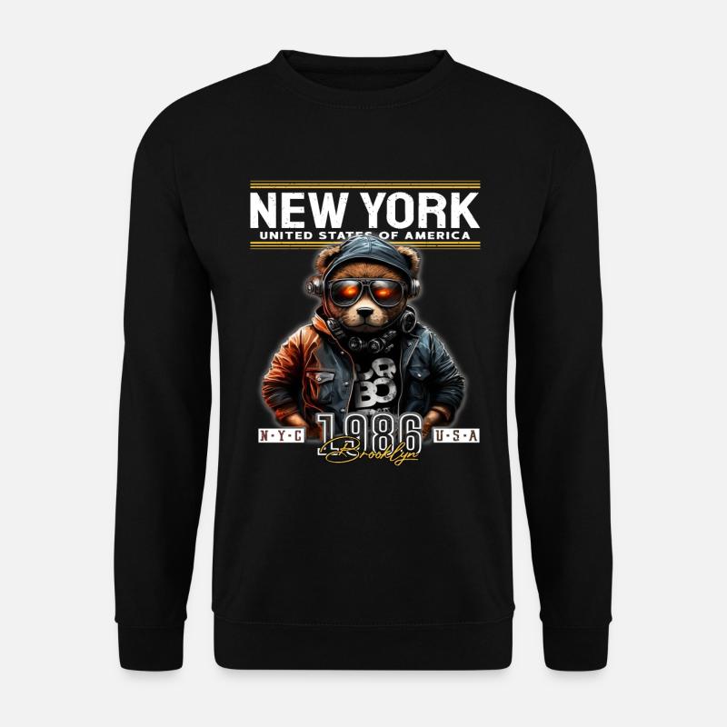 New York Bär - Unisex Pullover - Schwarz