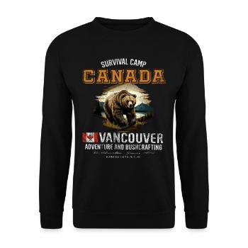 Survival Canada Gift - Unisex Sweatshirt - black - Front - Alina (178cm) & Michal (187cm)