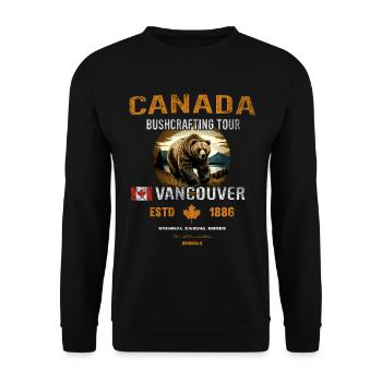Survival Canada Gift - Unisex Sweatshirt - black - Front - Alina (178cm) & Michal (187cm)