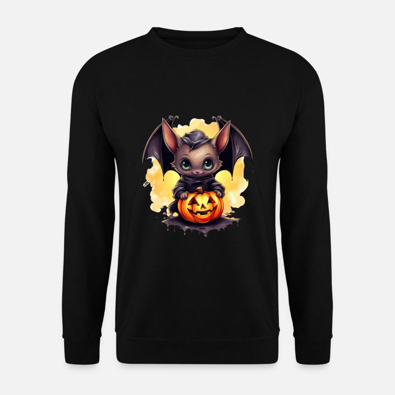 Halloween Pumpkin Bat - Unisex Sweatshirt - black