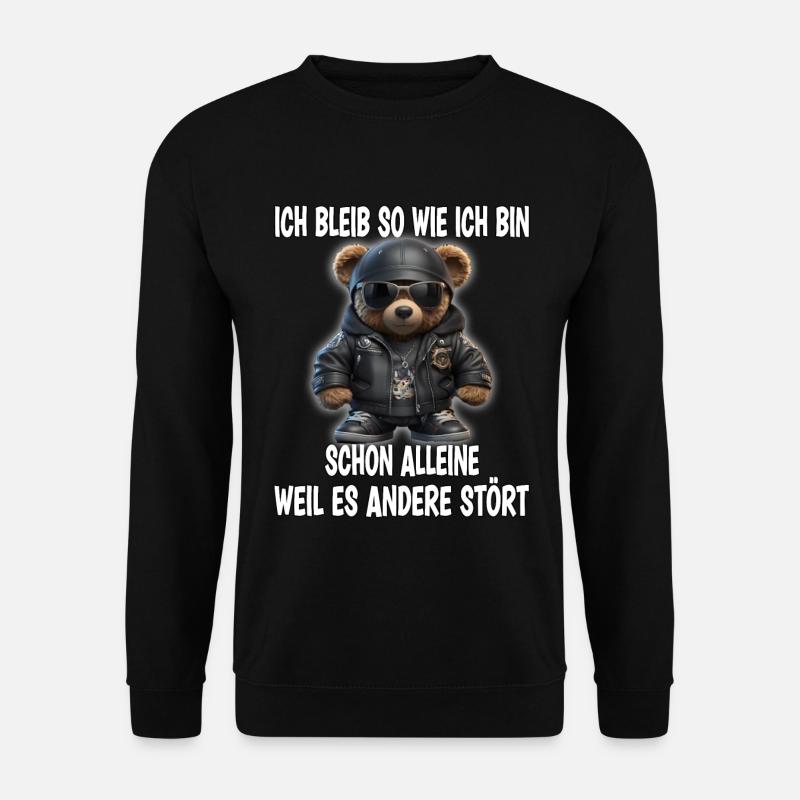 Ironie Bär Sarkasmus Geschenk - Unisex Pullover - Schwarz