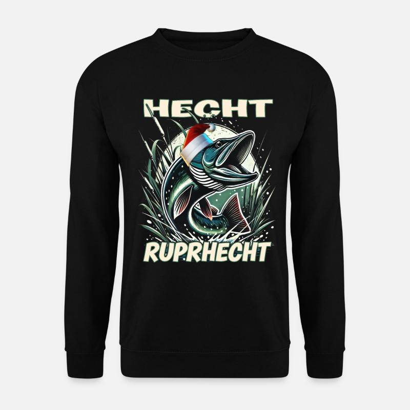 Pike Pike Christmas Fish - Unisex Sweatshirt - black