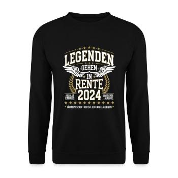 Les légendes prendront leur retraite en 2024 - Sweat-shirt Unisexe - noir - Devant - Alina (178cm) & Michal (187cm)