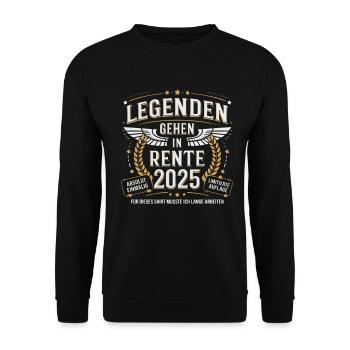 Legends to retire in 2025 - Unisex Sweatshirt - black - Front - Alina (178cm) & Michal (187cm)