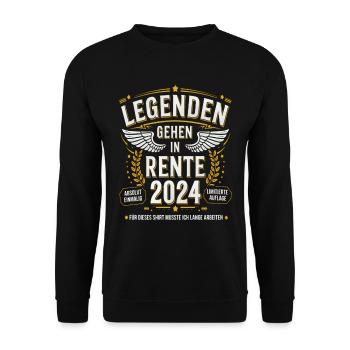 Legends to retire in 2024 - Unisex Sweatshirt - black - Front - Alina (178cm) & Michal (187cm)