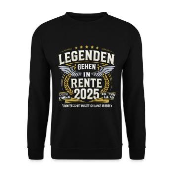 Les légendes prendront leur retraite en 2025 - Sweat-shirt Unisexe - noir - Devant - Alina (178cm) & Michal (187cm)