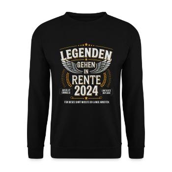 Legends to retire in 2024 - Unisex Sweatshirt - black - Front - Alina (178cm) & Michal (187cm)