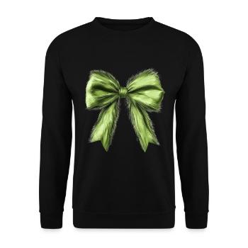 Arc vert élégant pour Noël - Sweat-shirt Unisexe - noir - Devant - Alina (178cm) & Michal (187cm)