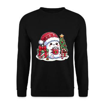 Fantôme dans la fièvre de Noël - Sweat-shirt Unisexe - noir - Devant - Alina (178cm) & Michal (187cm)