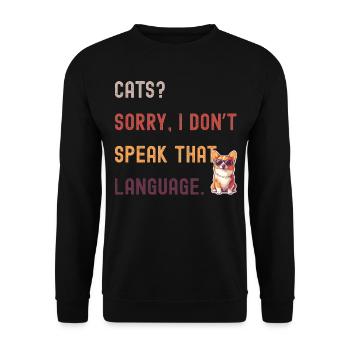 Lustiges Hunde Design Doglover - Unisex Pullover - Schwarz - Vorne - Alina (178cm) & Michal (187cm)