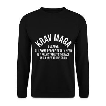 Israelischer Kampfsport Krav Maga - Unisex Pullover - Schwarz - Vorne - Alina (178cm) & Michal (187cm)