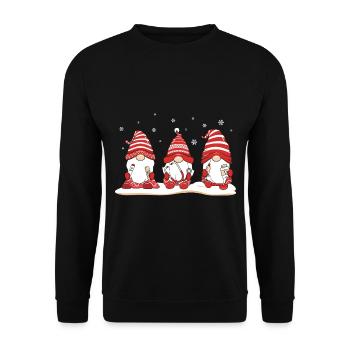 Cadeaux de Noël Noël - Sweat-shirt Unisexe - noir - Devant - Alina (178cm) & Michal (187cm)