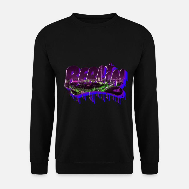 Lettrage de graffiti de Berlin - Sweat-shirt Unisexe - noir