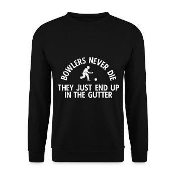 Bowling - Unisex Pullover - Schwarz - Vorne - Alina (178cm) & Michal (187cm)