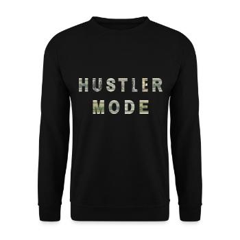 Hustler Fashion Money Texture Inspiration - Unisex Sweatshirt - black - Front - Alina (178cm) & Michal (187cm)