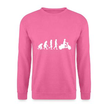 Roller Evolution I Mofa Moped Scooter fahren - Unisex Pullover - Pink - Vorne