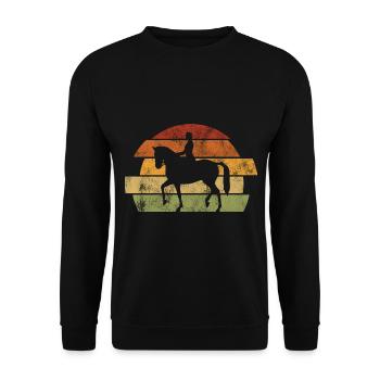 Dressage Équitation Cavaliers de dressage Équitation Équitation - Sweat-shirt Unisexe - noir - Devant - Alina (178cm) & Michal (187cm)